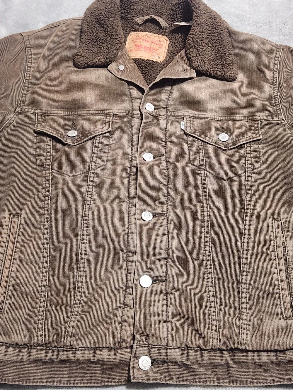 Levi's Brown Corduroy Sherpa Trucker Jacket M